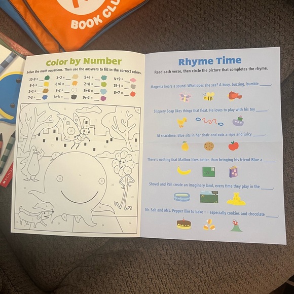 Vintage 90’s Nick Jr. Book Club Backpack with Lot of 7 Books Plus Play Pamphlet - Picture 5 of 15